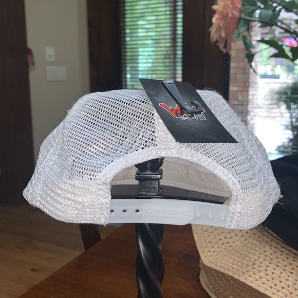 WINE Theme Snapback Baseball Cap Taupe-y Tan Gray with White New - Picture 3 of 7